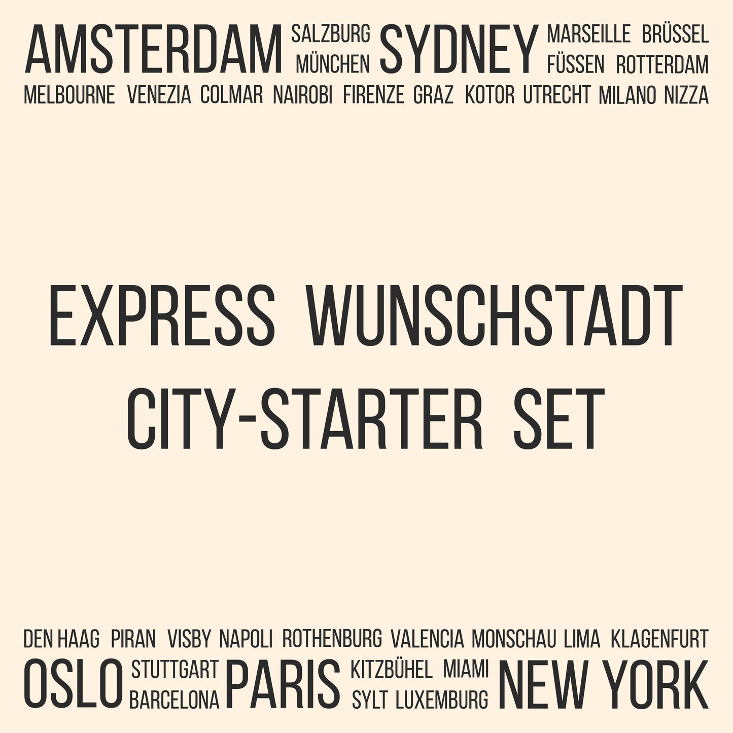 Express Wunschstadt | City Starter-Set | 3MF + STL 3D Druckdatei & SVG Laserdatei