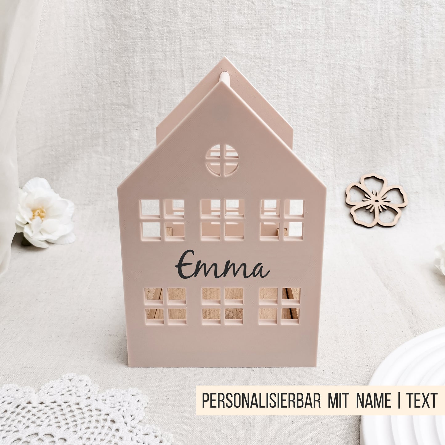 Haus Etagere für Klötzchen * Haus Tragerl Geschenk Box * 22x8mm | 23x8mm * STL + 3MF 3D Druckdatei