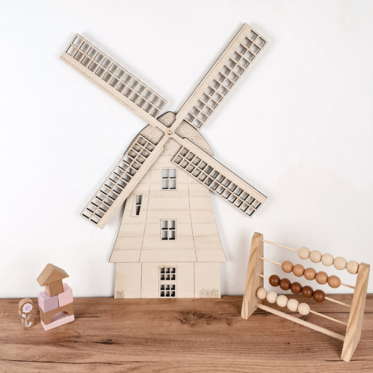 Kinderdeich Windmühle * Niederlande Kollektion * 50 x 63cm
