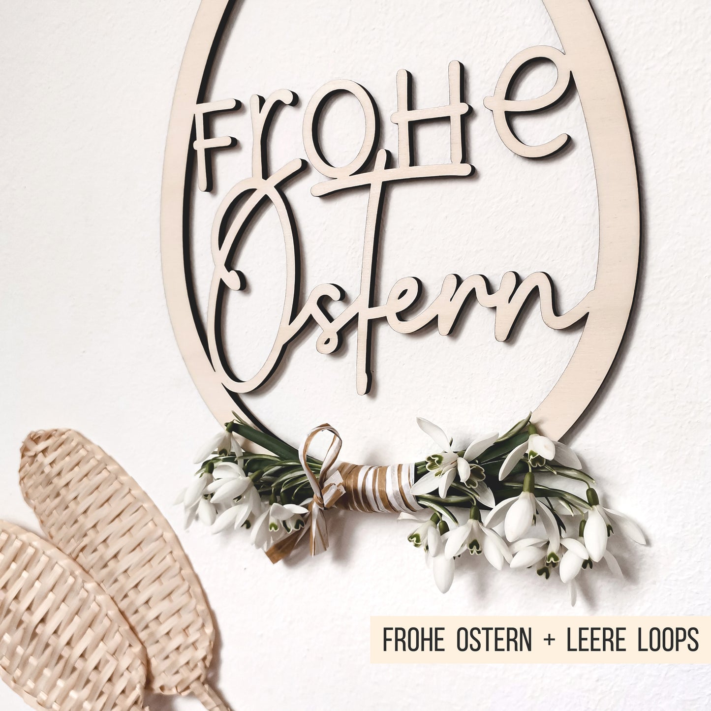 Loop * Frohe Ostern * Osterei Kranz mit Hasenohren * Bundle * SVG Laserdatei
