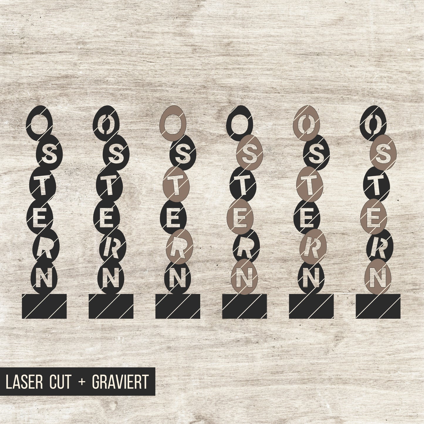Frohe Ostern * Klötzchen Motiv * Bundle mit Klötzchen Gravuren * SVG Laserdatei