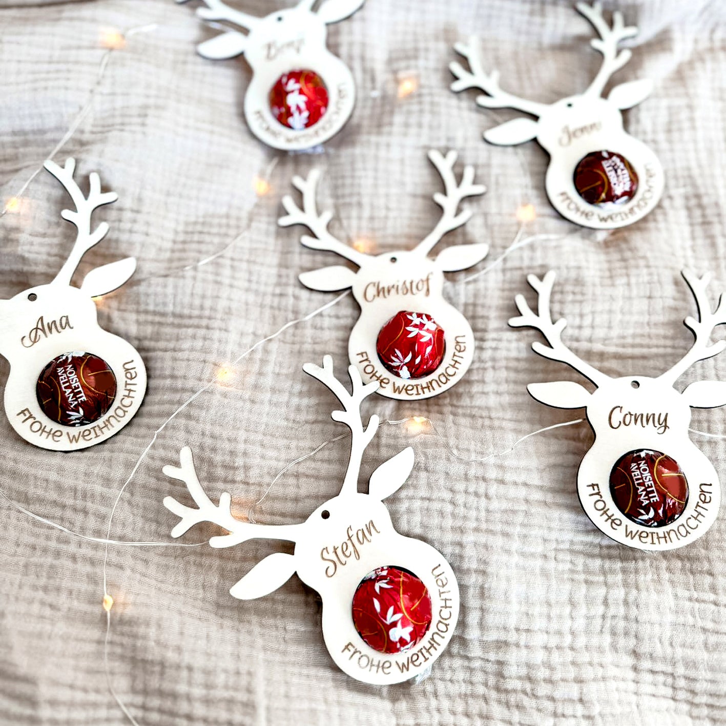 Rentier Anhänger für Schokoladekugel * Bundle * SVG Laserdatei