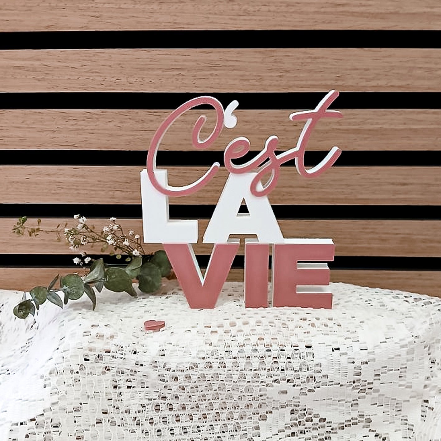 C´est la vie Schriftzug * STL + 3MF Datei