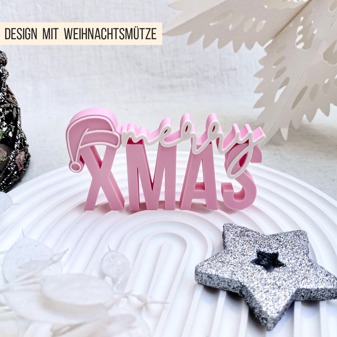 Merry XMAS Schriftzug * Bundle * STL + 3MF 3D Druckdatei