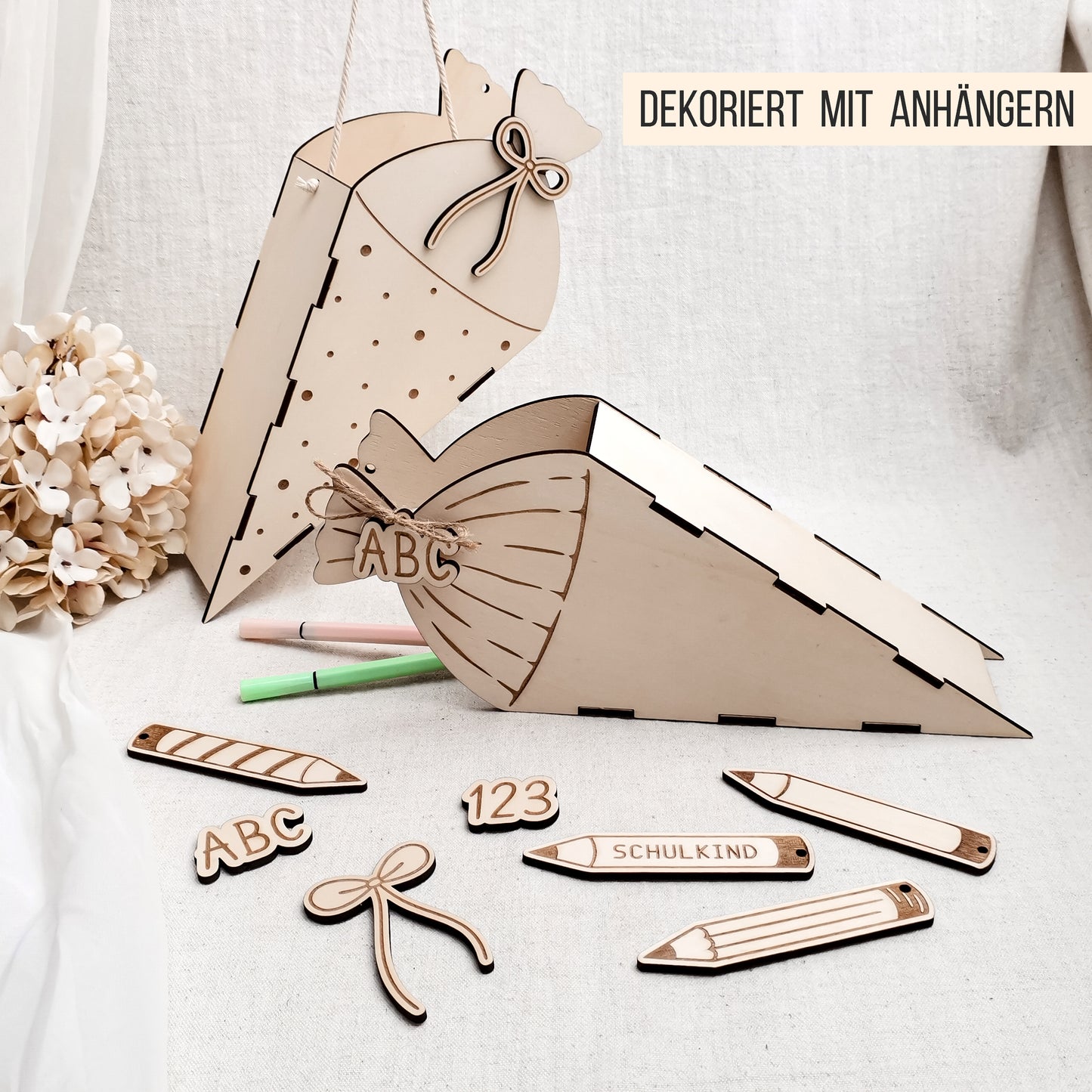 Schultüte * Zuckertüte Geschenk Box * 3mm | 4mm * SVG Laserdatei