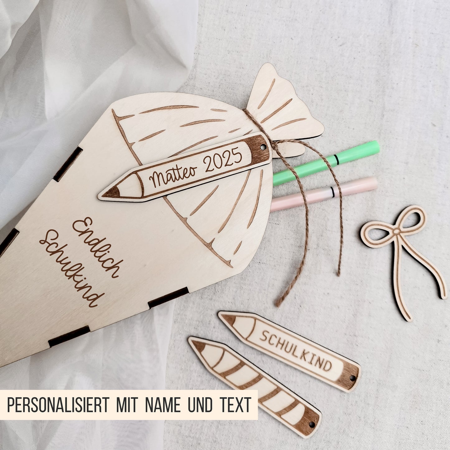 Schultüte * Zuckertüte Geschenk Box * 3mm | 4mm * SVG Laserdatei