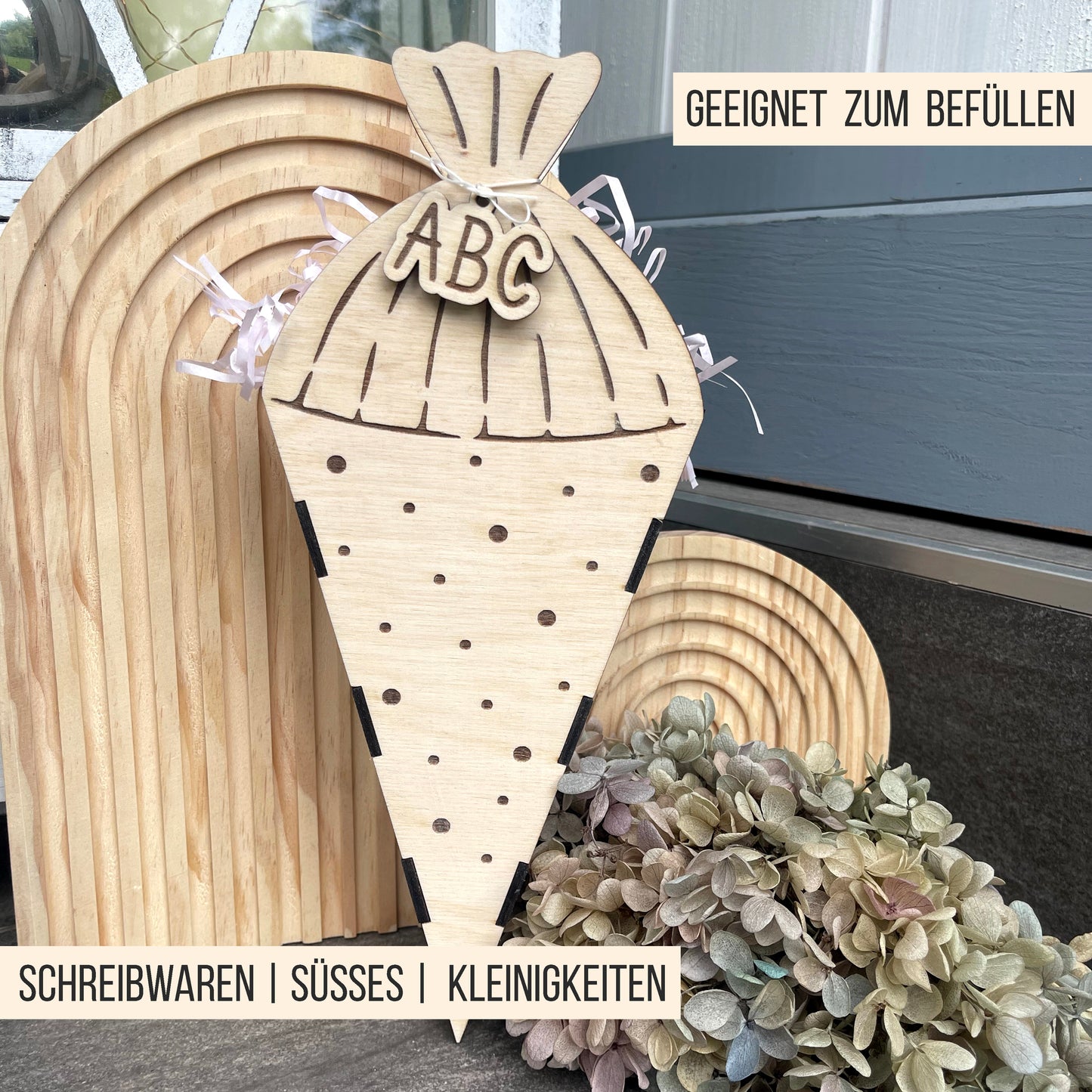 Schultüte * Zuckertüte Geschenk Box * 3mm | 4mm * SVG Laserdatei