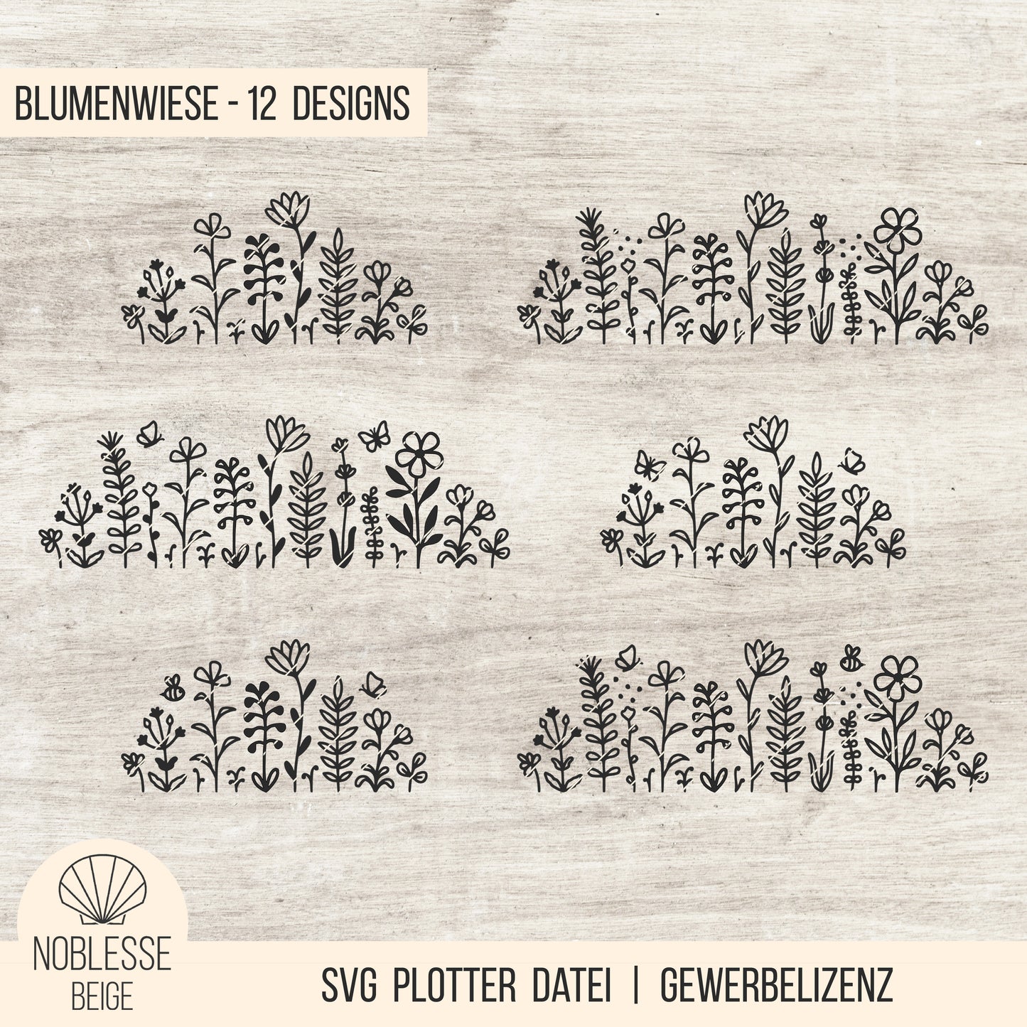 Blumenwiese | Wildblumen * Bundle * SVG Plotterdatei
