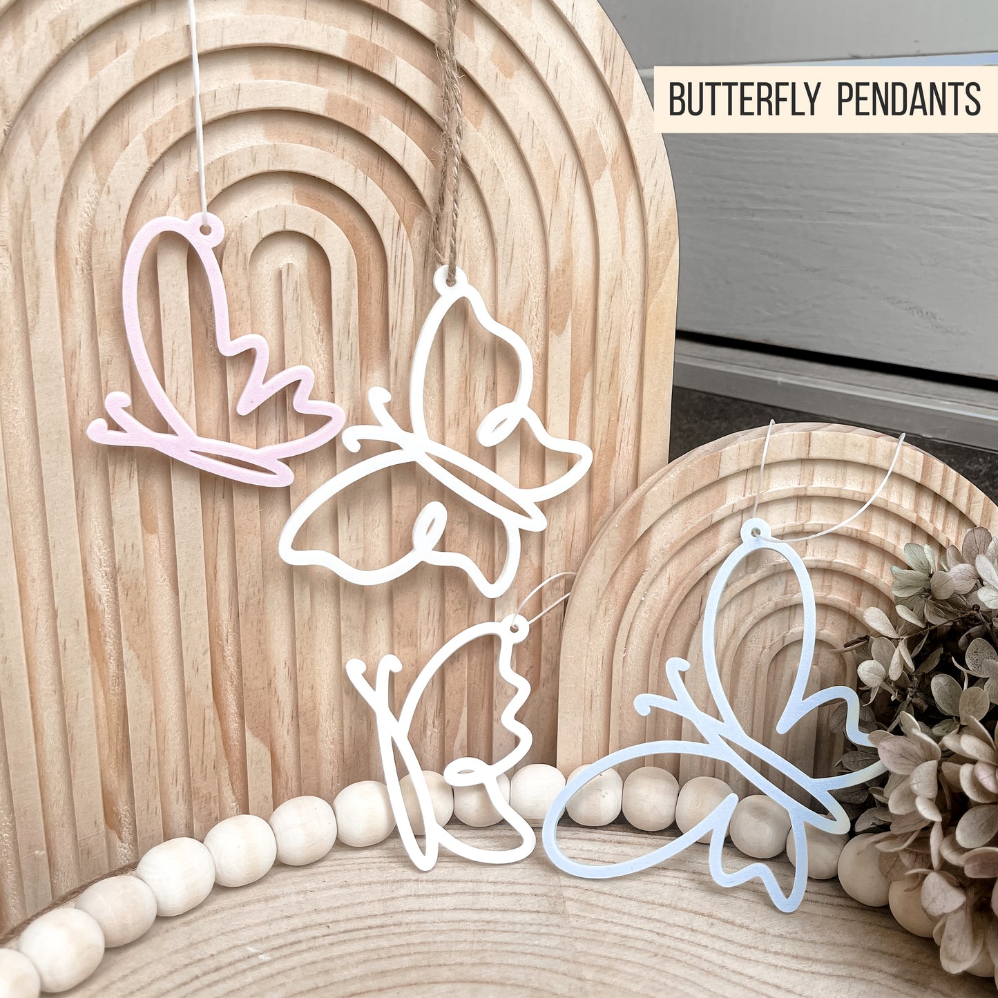 Schmetterlinge * Bundle * Line Art | Anhänger * 3D Druckdatei