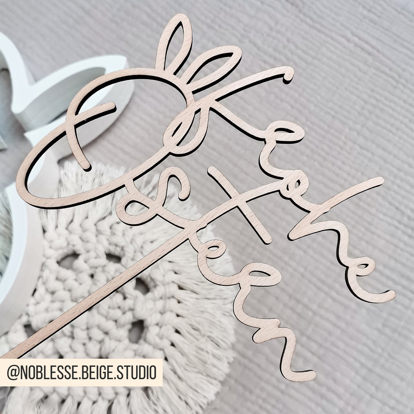 Cake Topper * Frohe Ostern mit Hasenohren * SVG Laserdatei