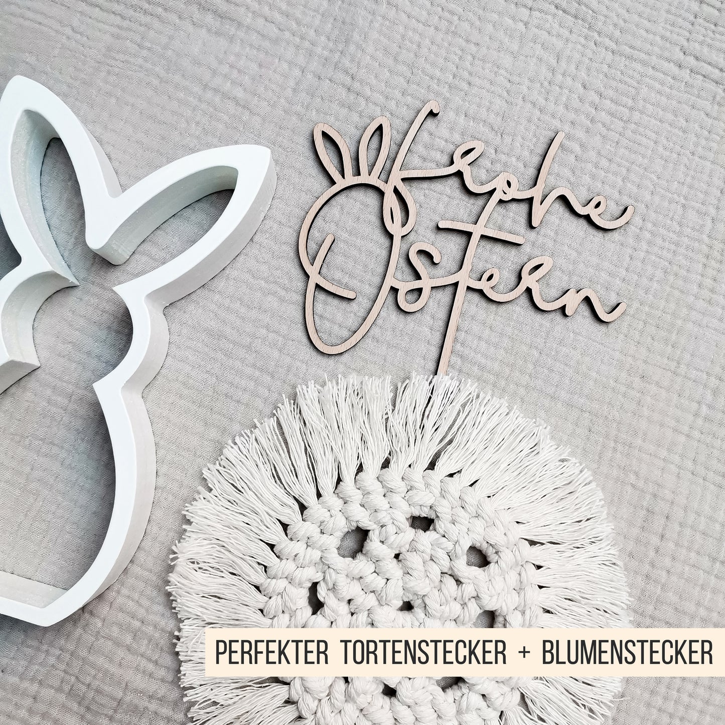 Cake Topper * Frohe Ostern mit Hasenohren * SVG Laserdatei