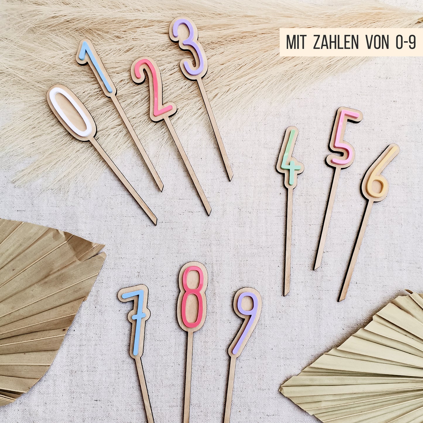 Happy Birthday Cake Topper * 3D Topper mit Zahlen Set * Bundle * SVG Laserdatei