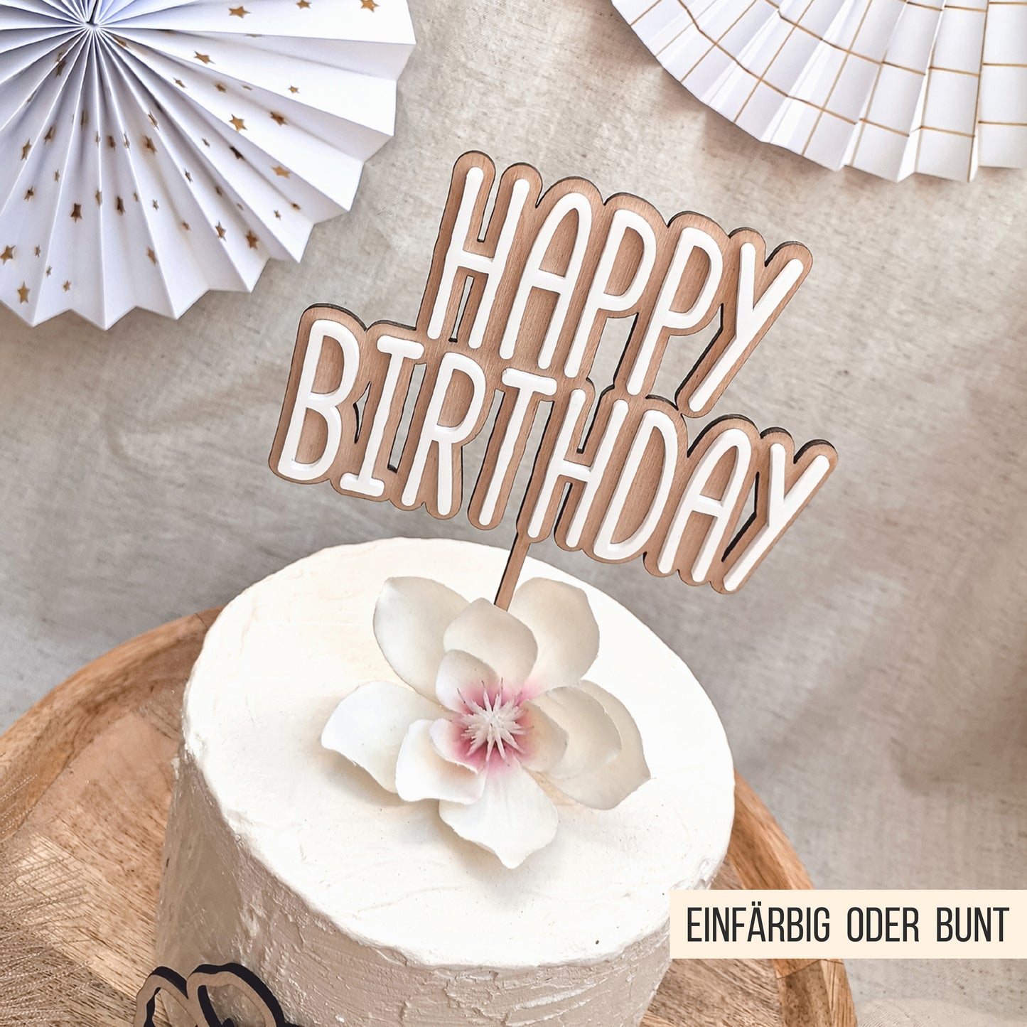 Happy Birthday Cake Topper * 3D Topper mit Zahlen Set * Bundle * SVG Laserdatei