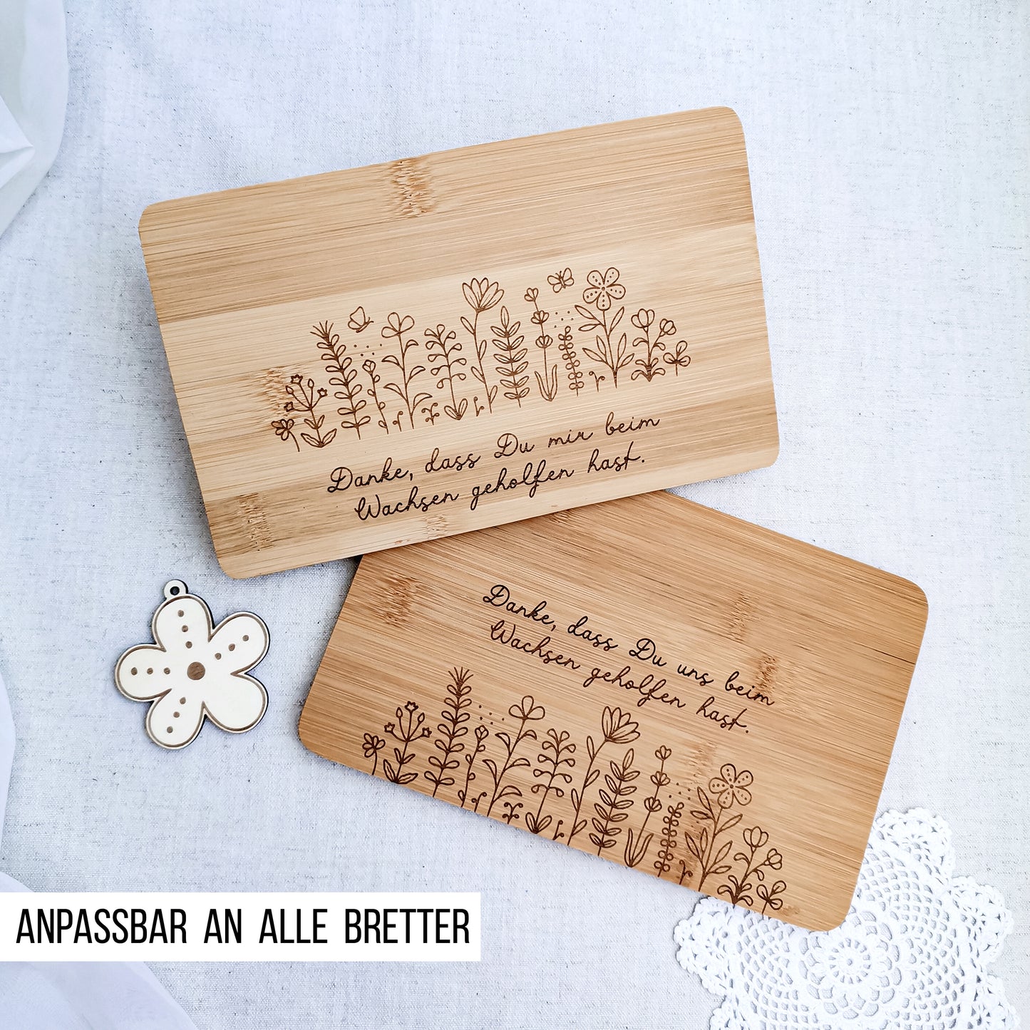Brettchen Blumenwiese * Geschenk Erzieher | Lehrer * 6 Designs & Anhänger * SVG Laserdatei