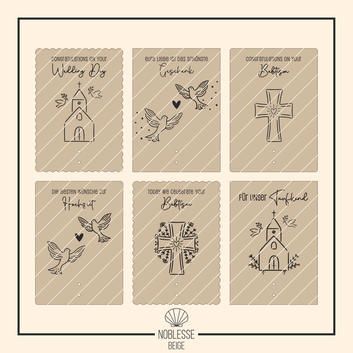 Karte Geldgeschenk * Kirchliche Motive * Bundle * SVG Laserdatei
