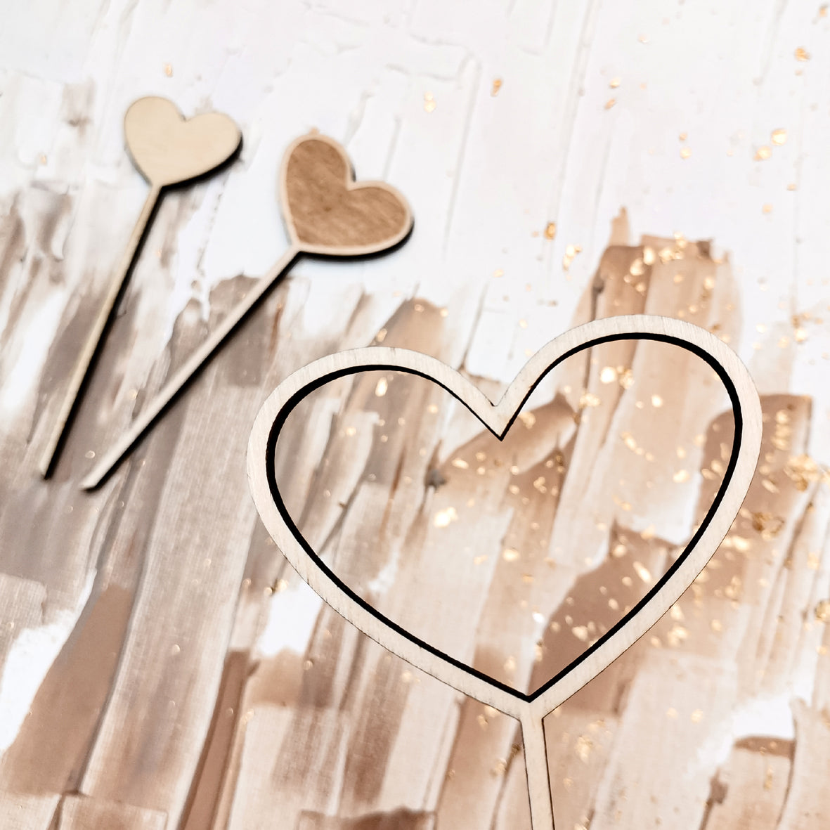Cake Topper * Herz Lovely * Holz | Acryl