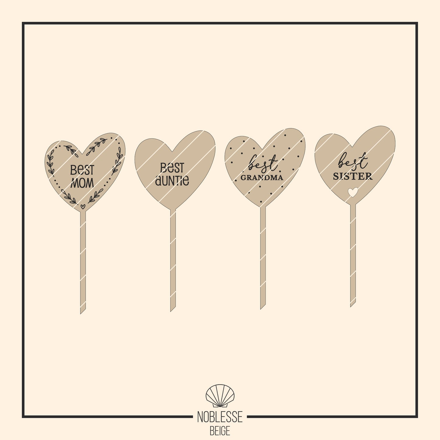 Stecker | Blumenstecker * Beste Mama | Oma | Schwester | Freundin * 4 Designs * SVG Laserdatei