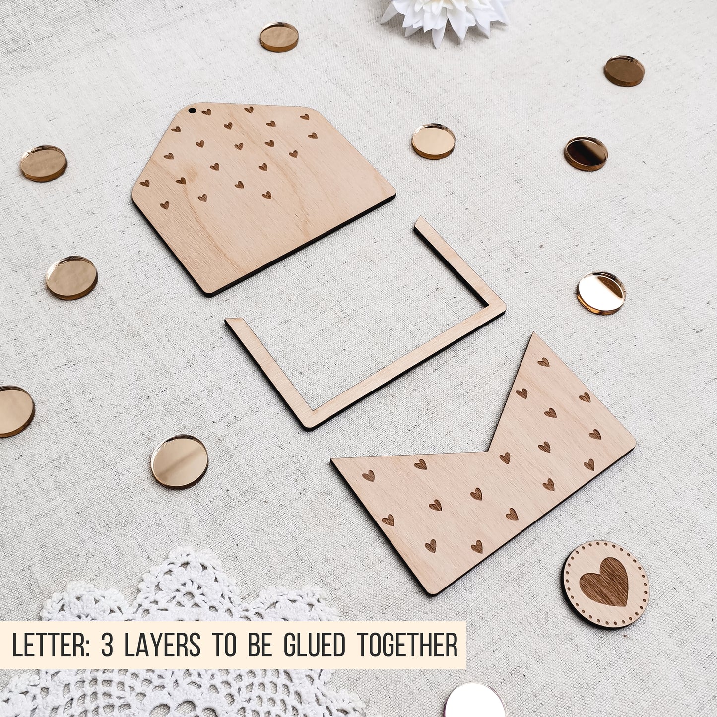 Briefumschlag mit Blumen * für Gutschein | Geld | Banknoten * Geschenk Geburtstag + diverse Anlässe* mit Buttons * SVG Laserdatei