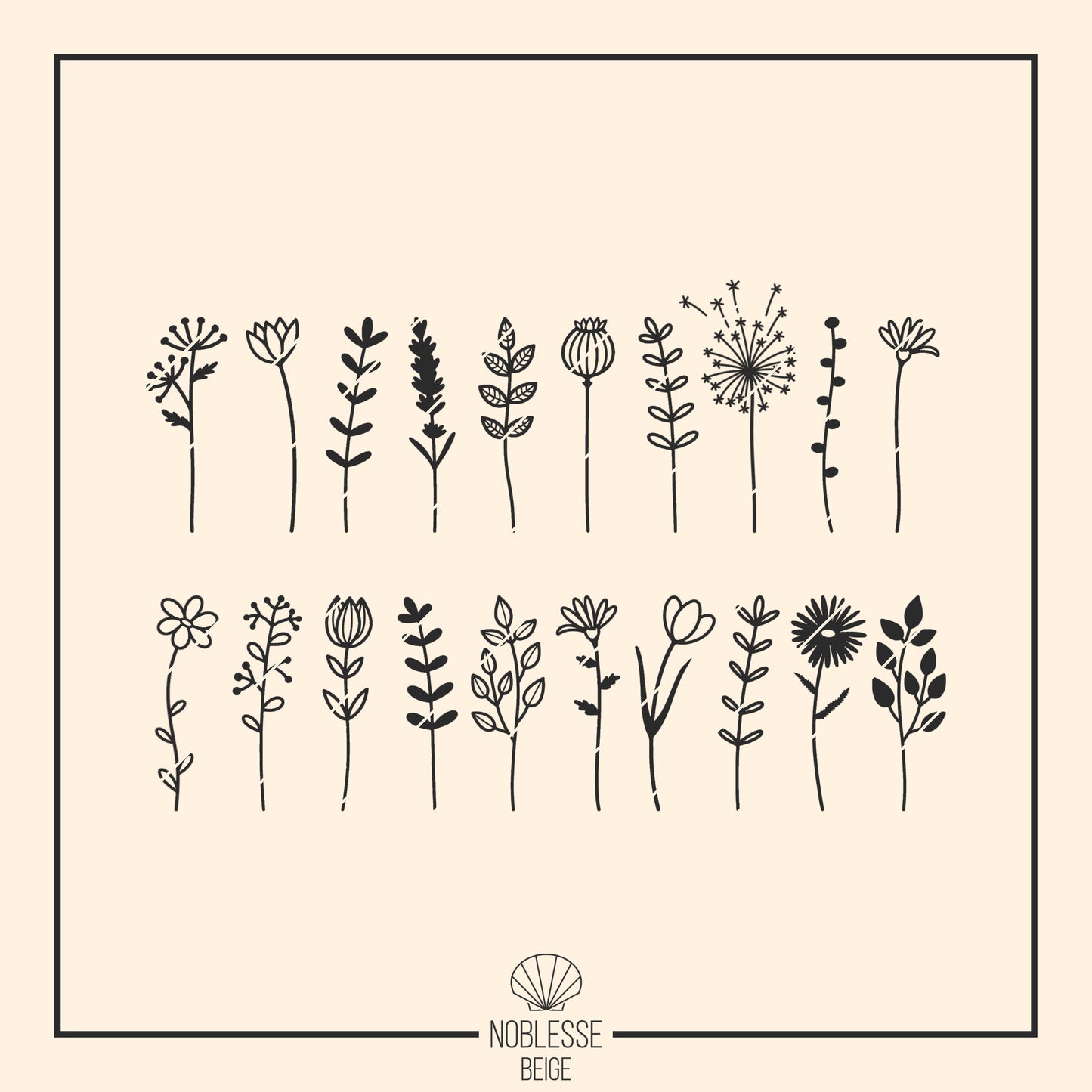 20 Blumen | Wiesenblumen * Bundle * SVG Laserdatei + Plotterdatei