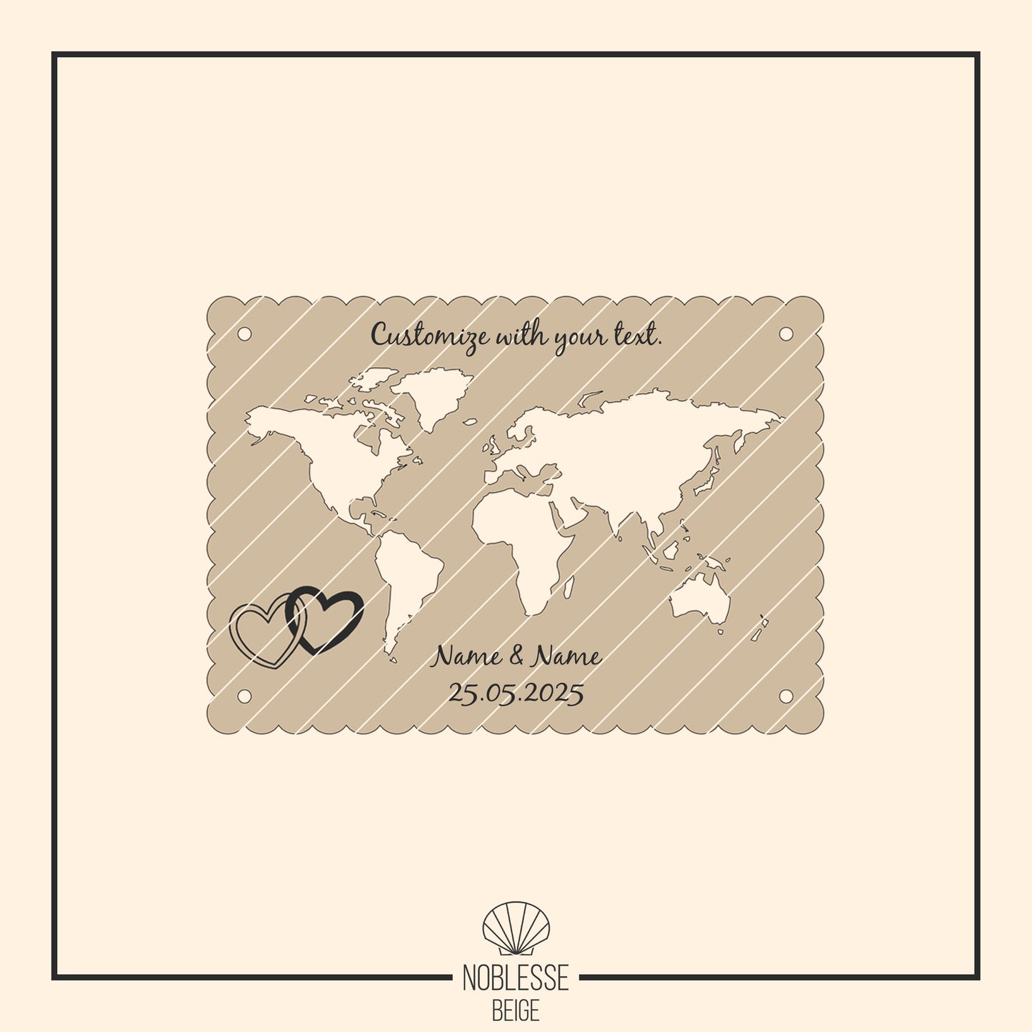 Karte Weltkarte für Geldgeschenk * Hochzeitsgeschenk * Bundle * SVG Laserdatei