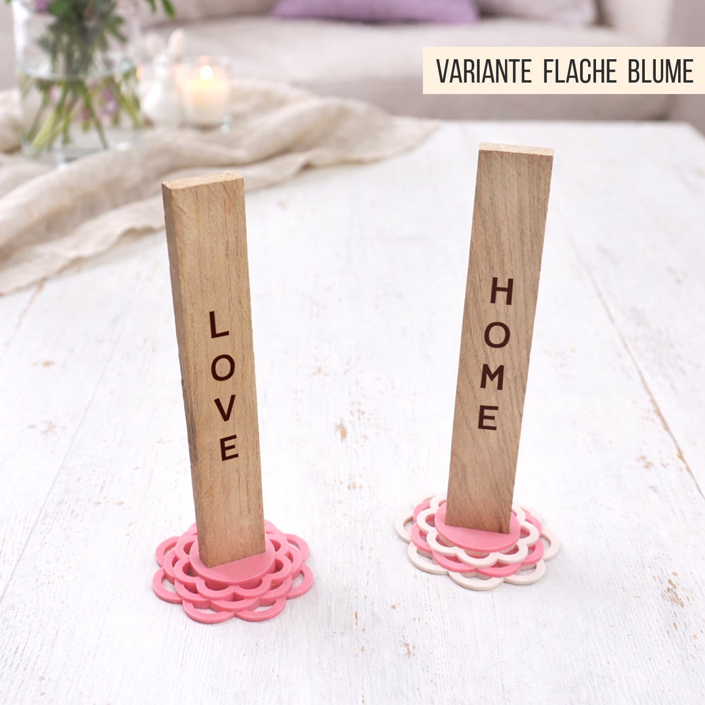 Blumen-Halter für Klötzchen * Vertikaler Klötzchen Aufsteller * STL + 3MF 3D Druckdatei