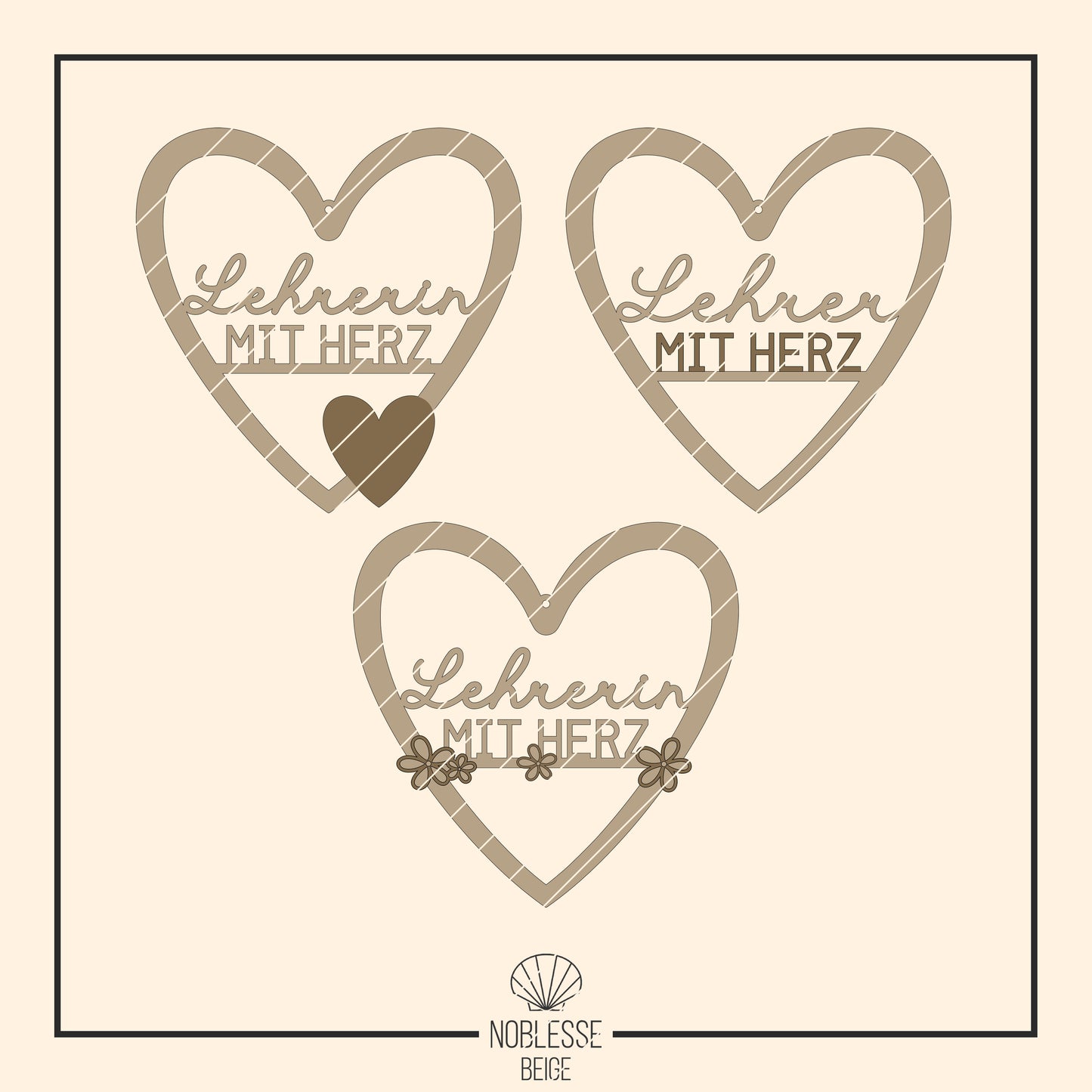 Loop in Herzform * Lehrer | Lehrerin mit Herz * Geschenk für Lehrer * Bundle * SVG Laserdatei