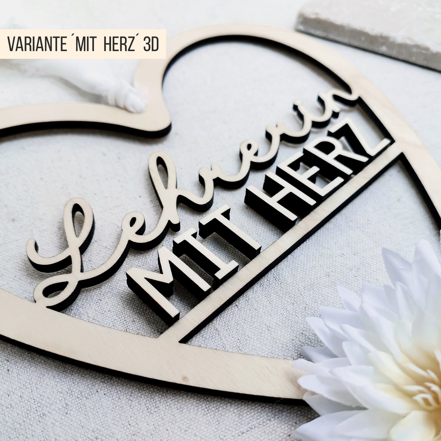 Loop in Herzform * Lehrer | Lehrerin mit Herz * Geschenk für Lehrer * Bundle * SVG Laserdatei