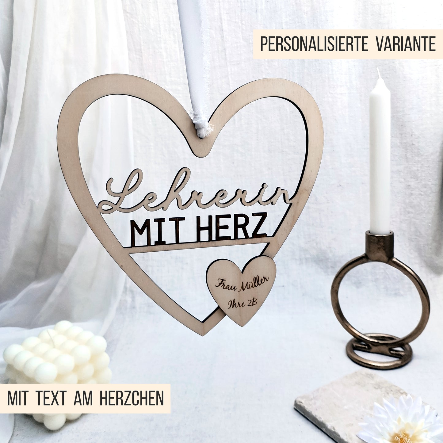 Loop in Herzform * Lehrer | Lehrerin mit Herz * Geschenk für Lehrer * Bundle * SVG Laserdatei