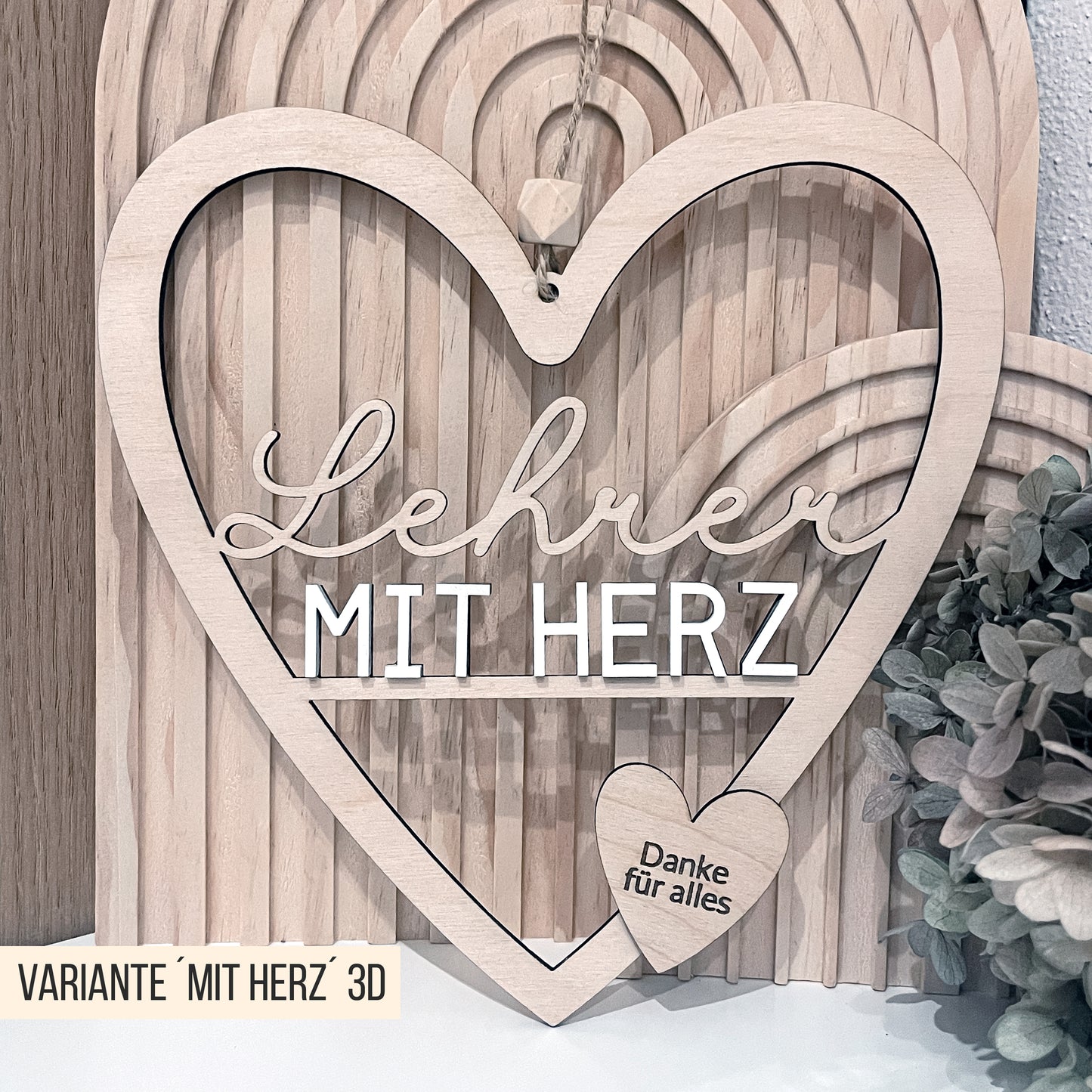 Loop in Herzform * Lehrer | Lehrerin mit Herz * Geschenk für Lehrer * Bundle * SVG Laserdatei