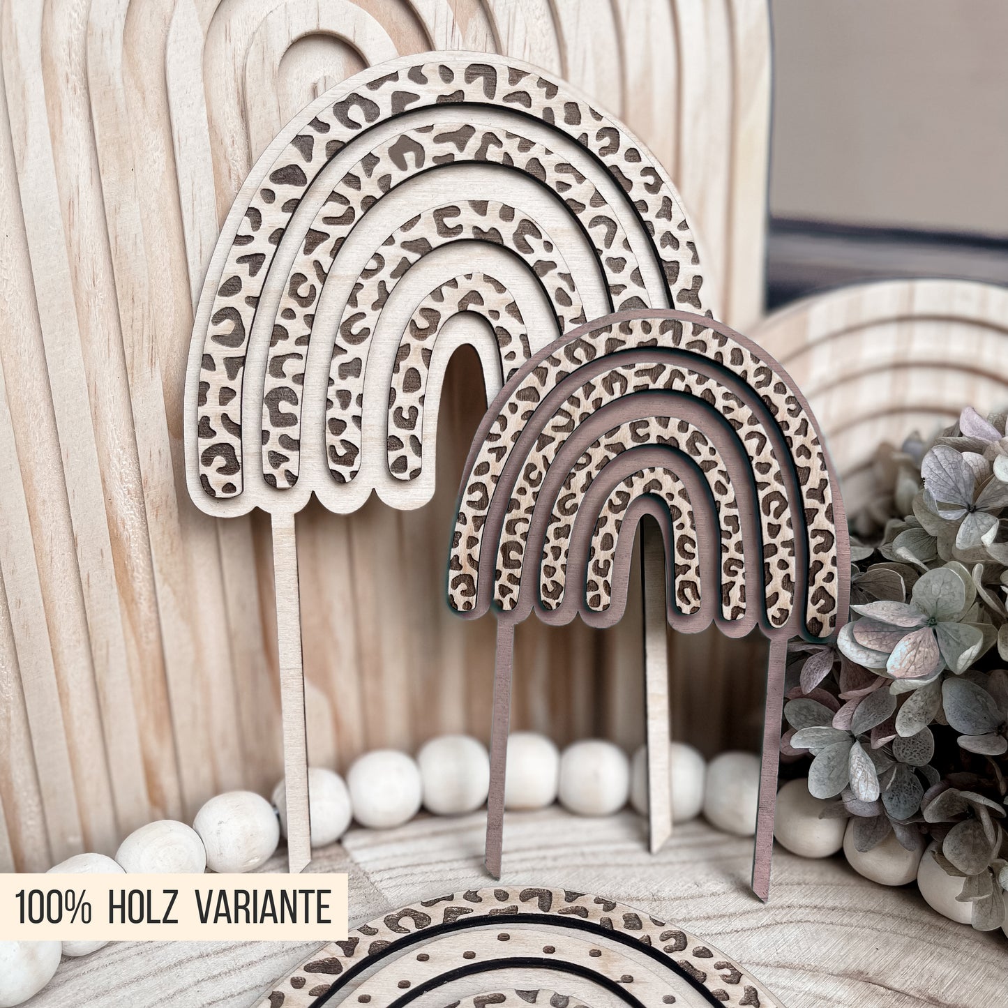 Regenbogen Cake Topper * Bundle * für Holz + Acryl * SVG Laserdatei