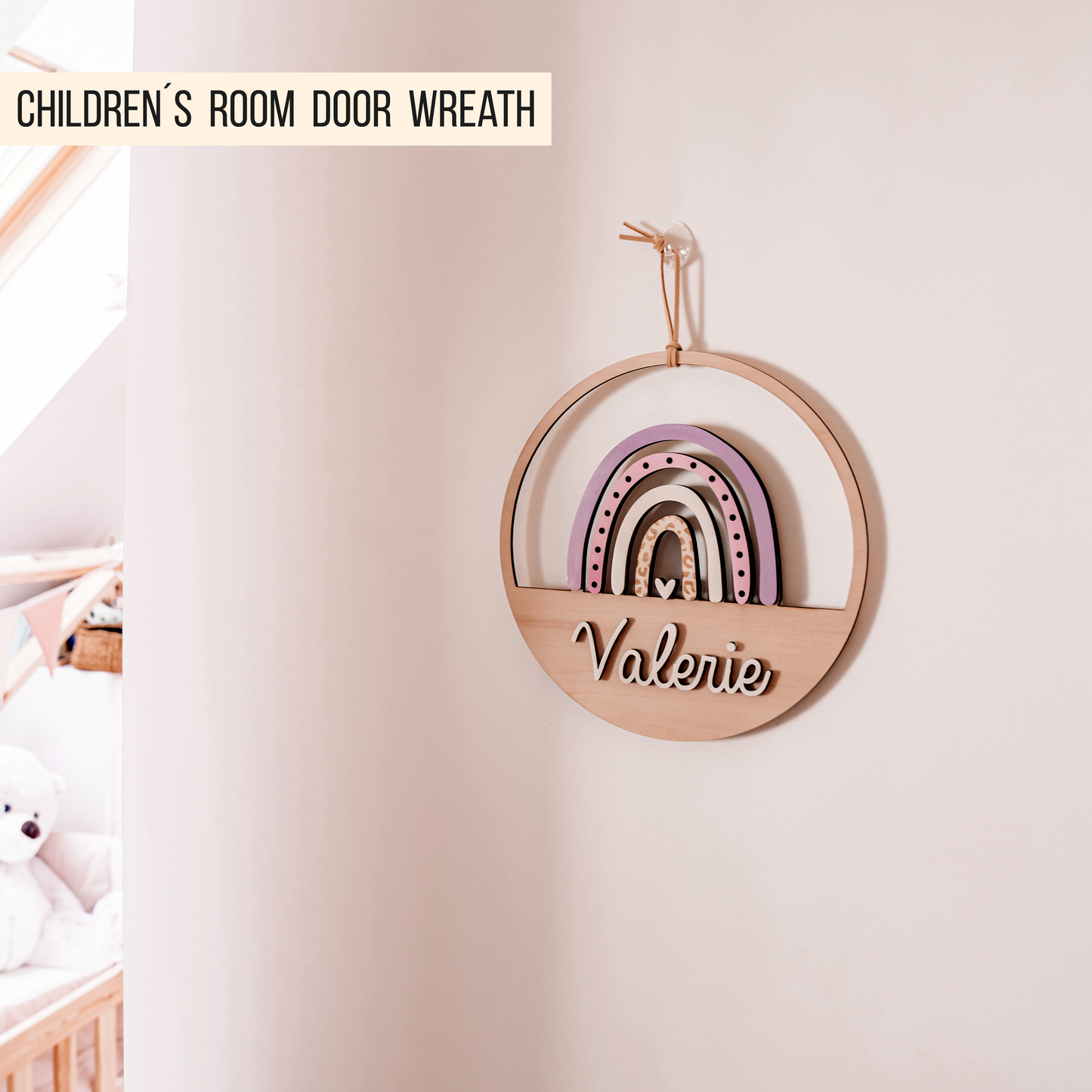 Regenbogen Loop * Schild | Türschild * personalisierbar * Bundle * SVG Laserdatei