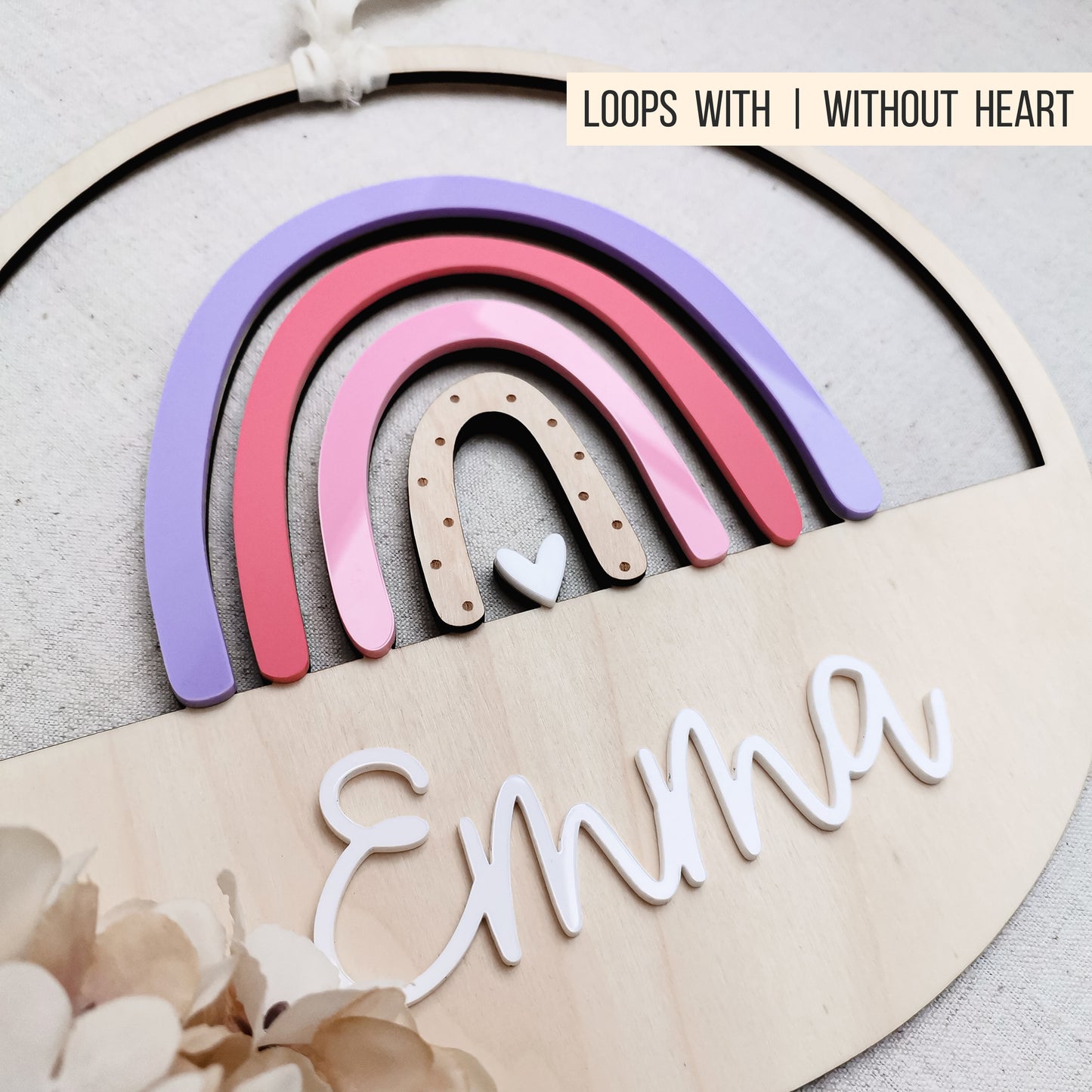 Regenbogen Loop * Schild | Türschild * personalisierbar * Bundle * SVG Laserdatei
