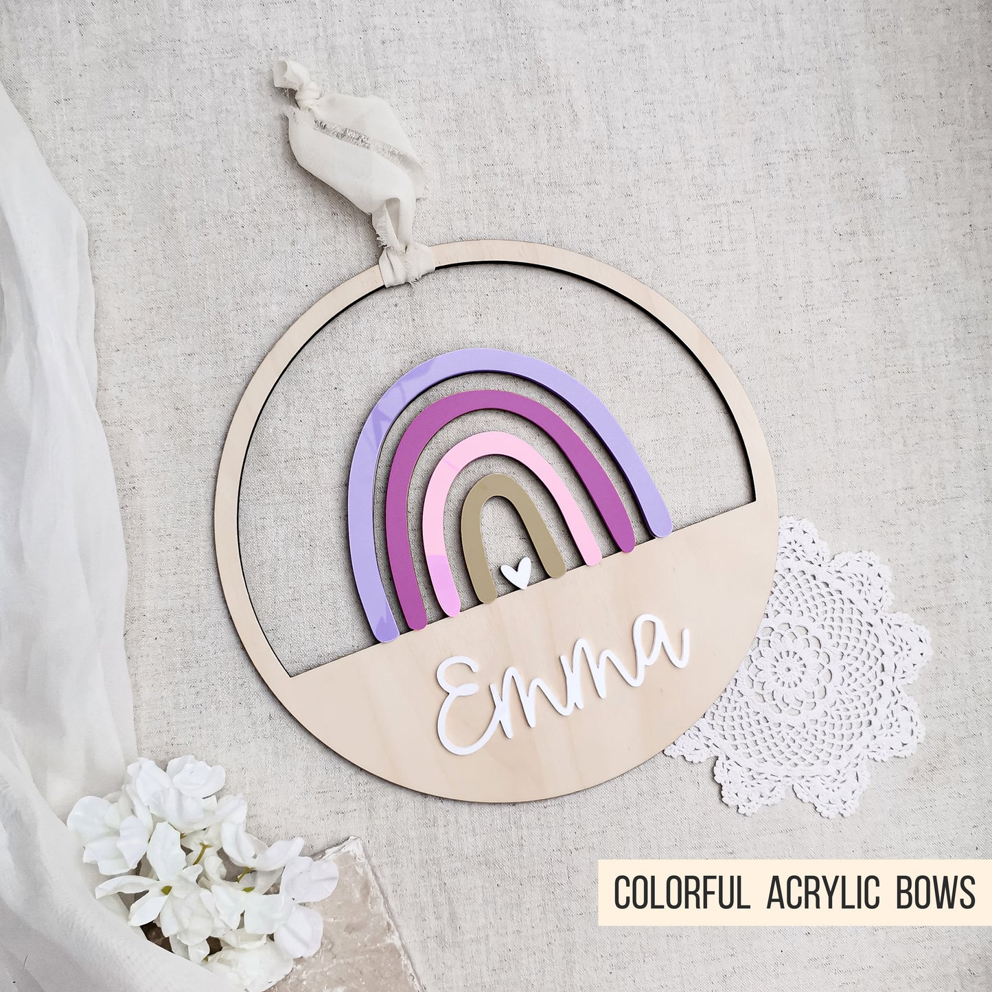 Regenbogen Loop * Schild | Türschild * personalisierbar * Bundle * SVG Laserdatei