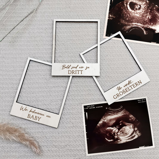 Polaroid * Rahmen zur Schwangerschaftsverkündung