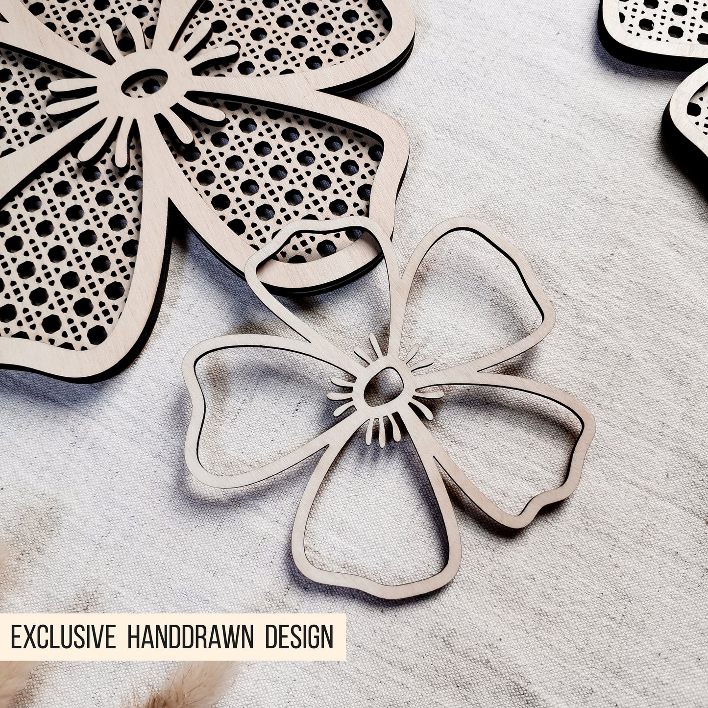 Rattan Blumen | Hibiskus Blüten mit Wiener Geflecht * 6 Designs * SVG Laserdatei