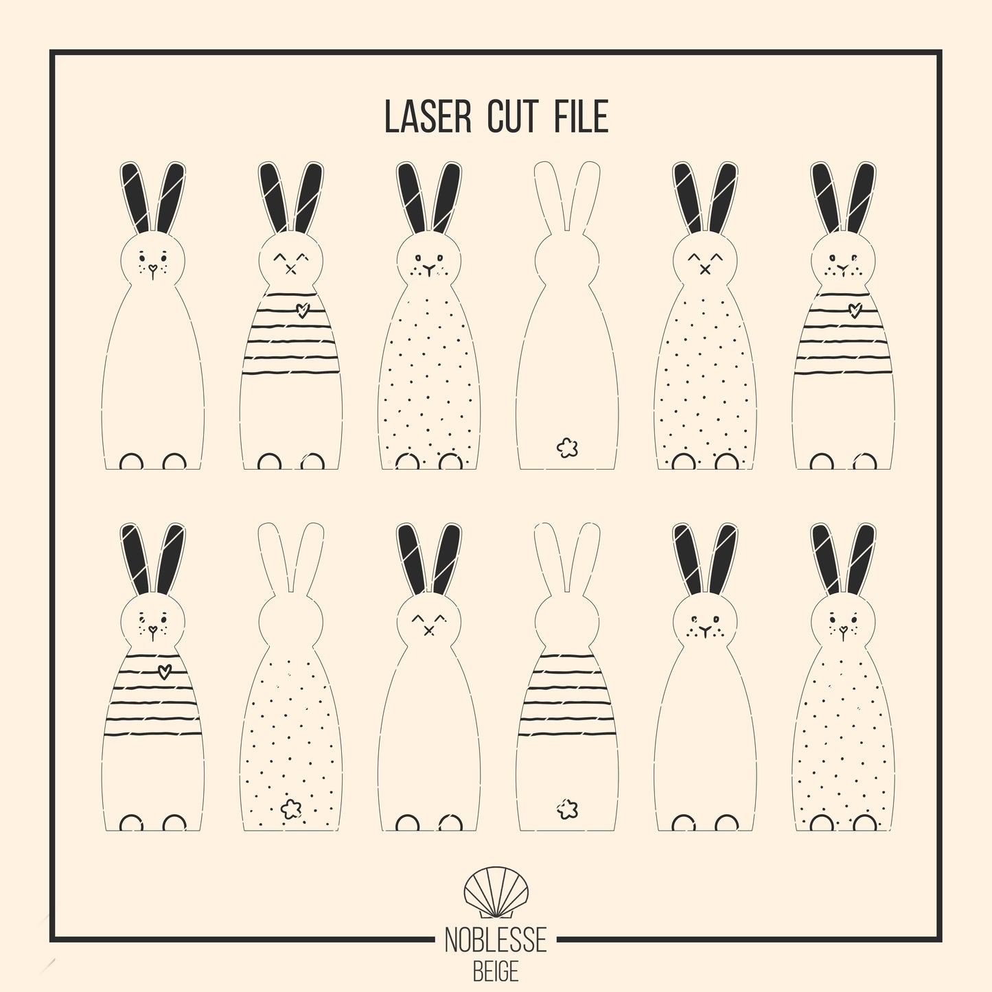 Skandi Hasen * Osterhäschen Geschenkhalter | Geldhalter | Anhänger * Bundle * SVG Laserdatei + Plotterdatei