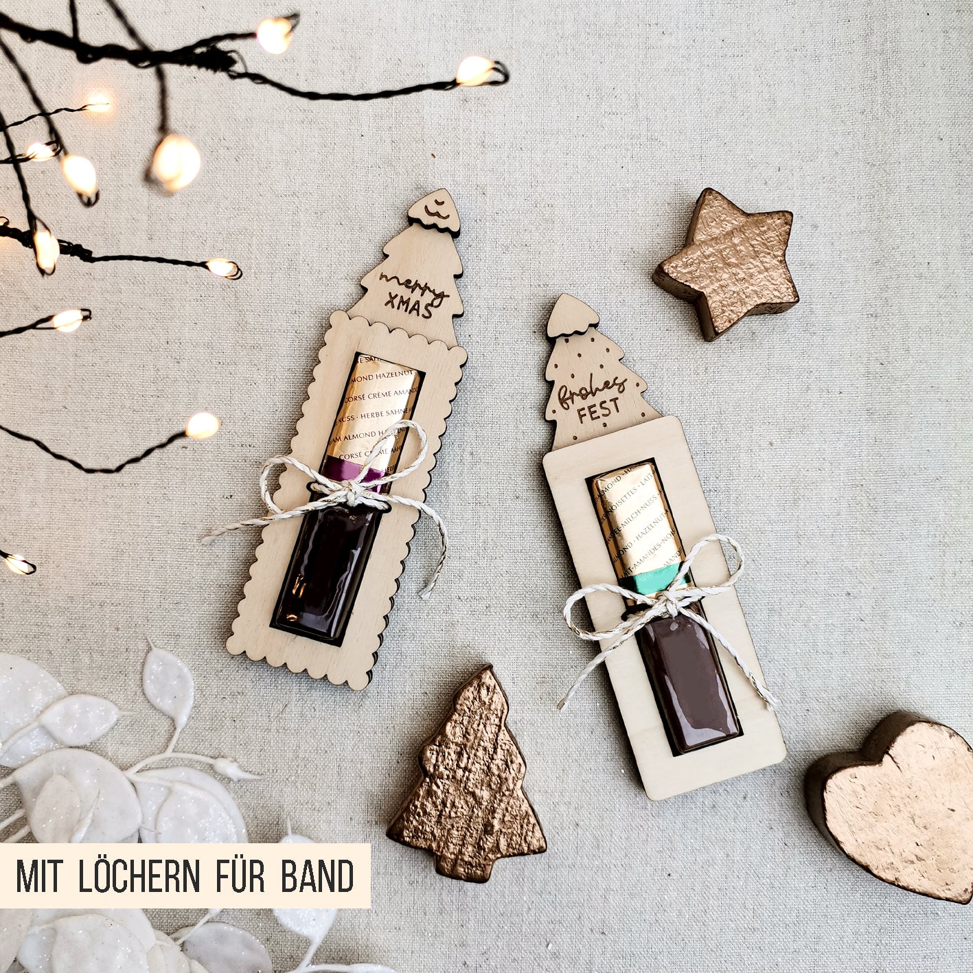 Tannenbaum Gastgeschenk & Mitbringsel * Halter für Schokoriegel * Bundle * SVG Laserdatei