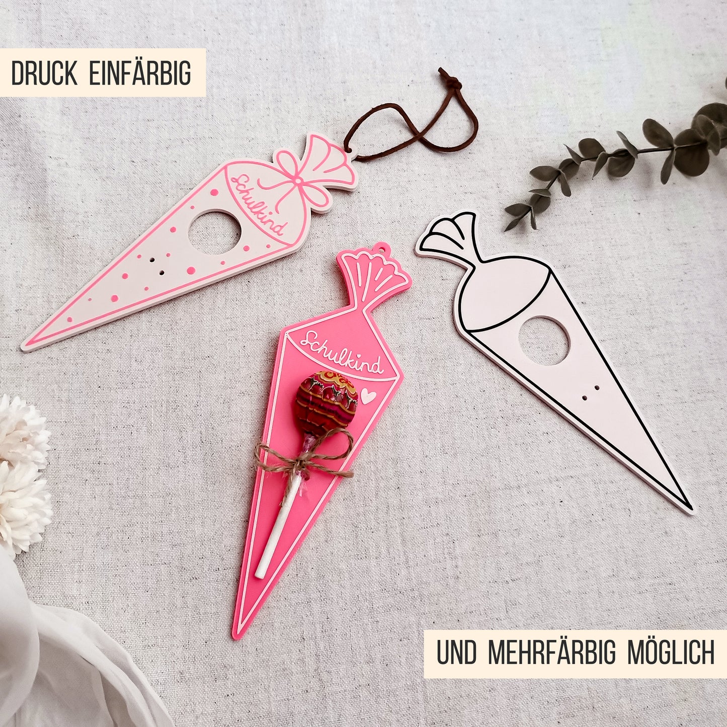 Schultüte * Halter für Lutscher * Bundle 24 Varianten * STL + 3MF 3D Druckdatei