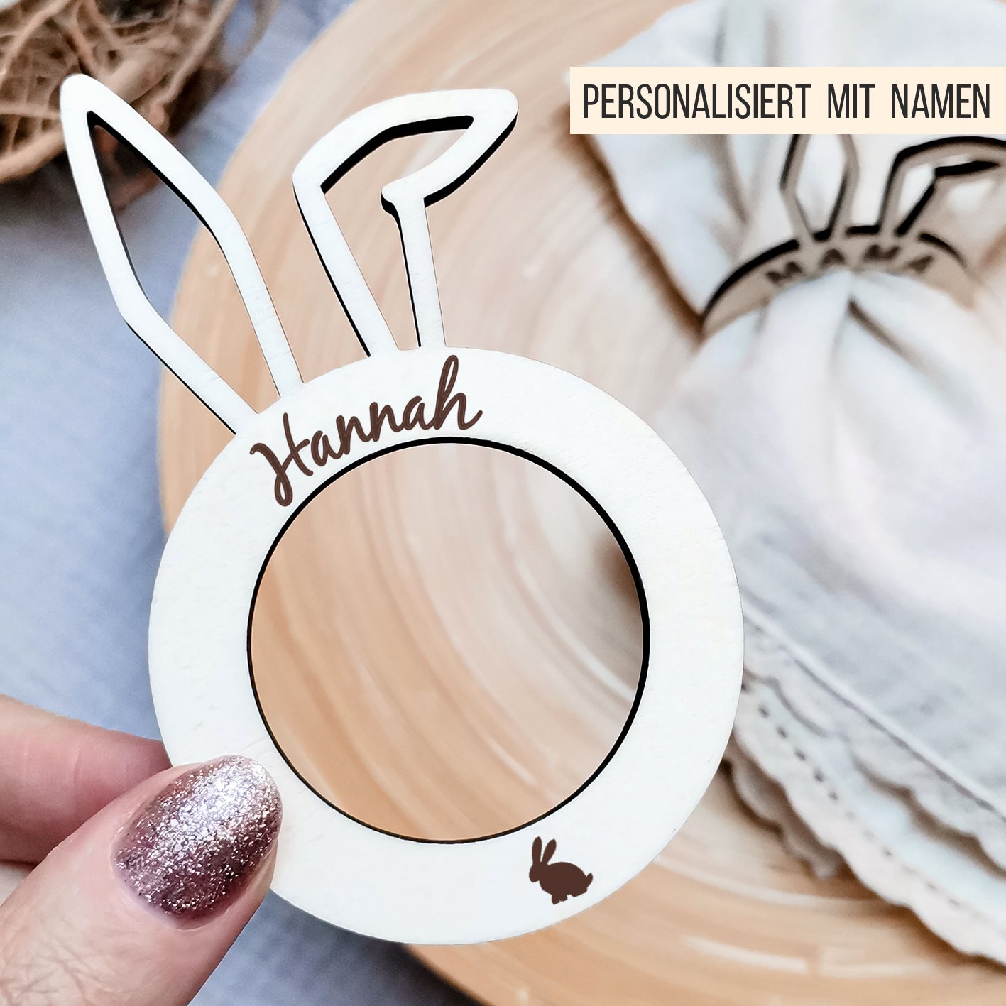 Serviettenringe mit Hasenohren & Knickohr * Bundle * SVG Laserdatei