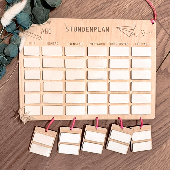 Stundenplan wieder-beschreibbar * mit | ohne Nachmittagsplanung * Bundle * SVG Laserdatei