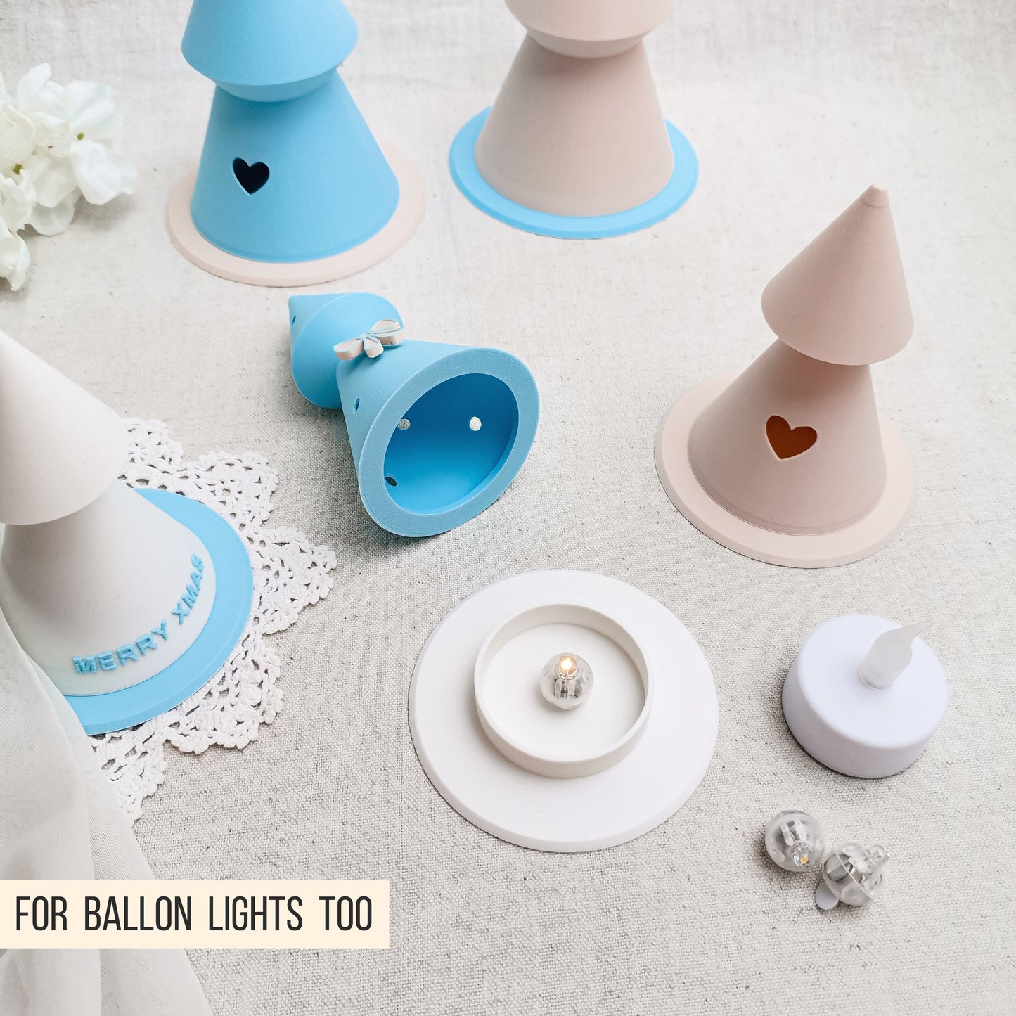 Tannenbaum | Weihnachtsbaum * Bundle mit 6 Designs * mit Halter für LED Teelicht | Ballonlicht * 3D Druckdatei