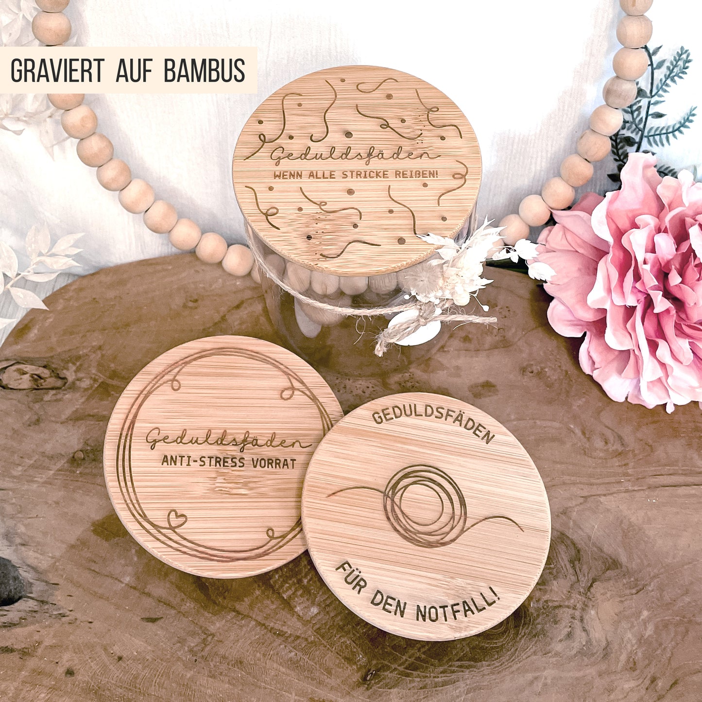 Vorratsglas Geduldsfäden * Geschenk für Erzieher | Lehrer * 6 Designs * SVG Laserdatei
