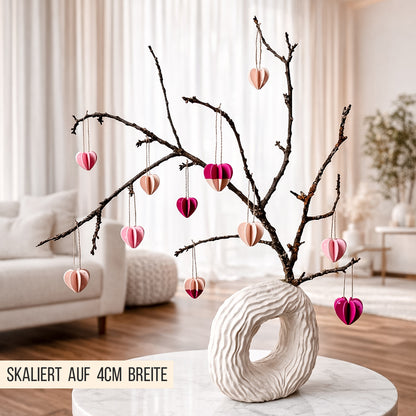 3D Herzen * Aufsteller & Anhänger * Bundle * STL + 3MF 3D Druckdatei