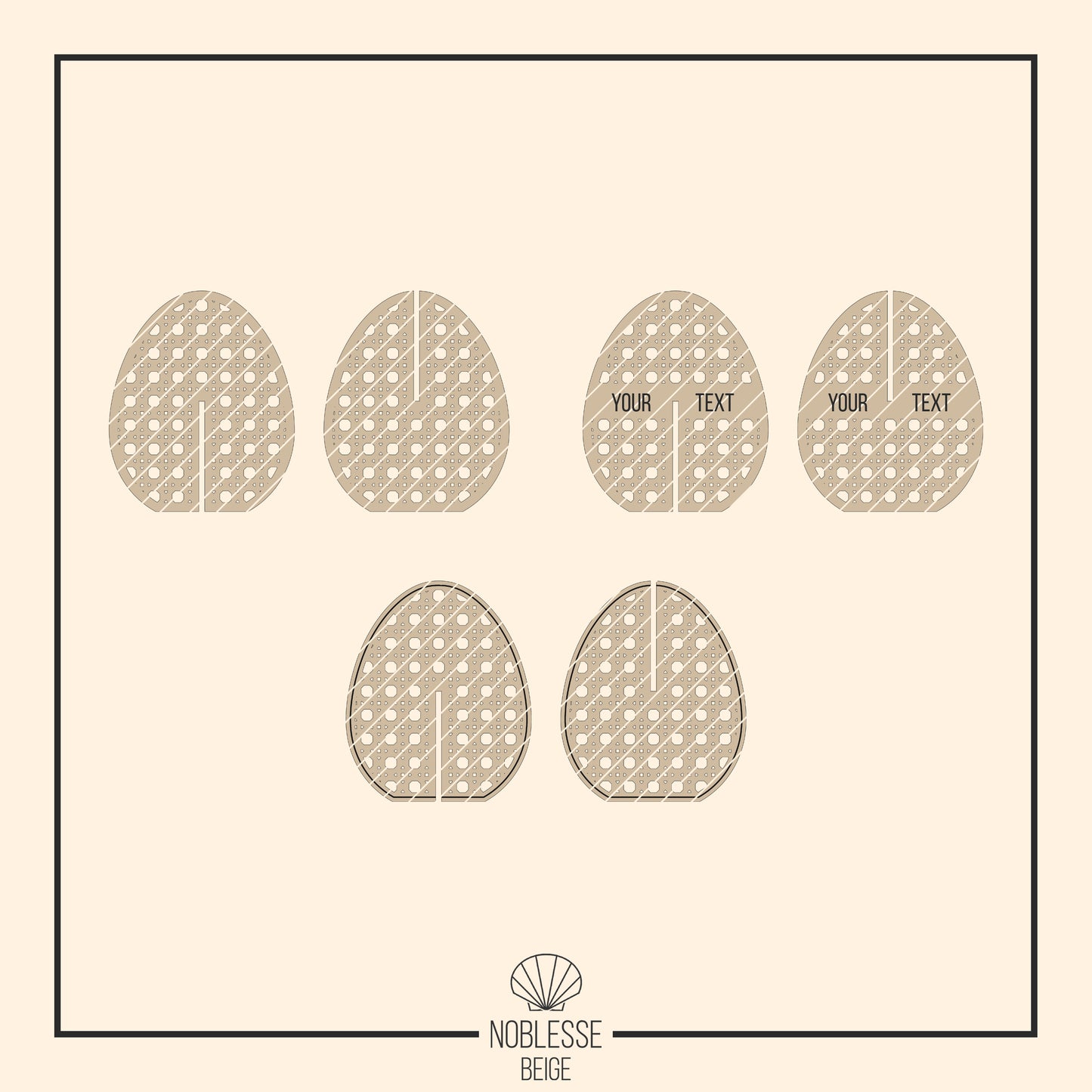 3D Rattan Ostereier * 3mm | 4mm | 6mm * Bundle * SVG Laserdatei