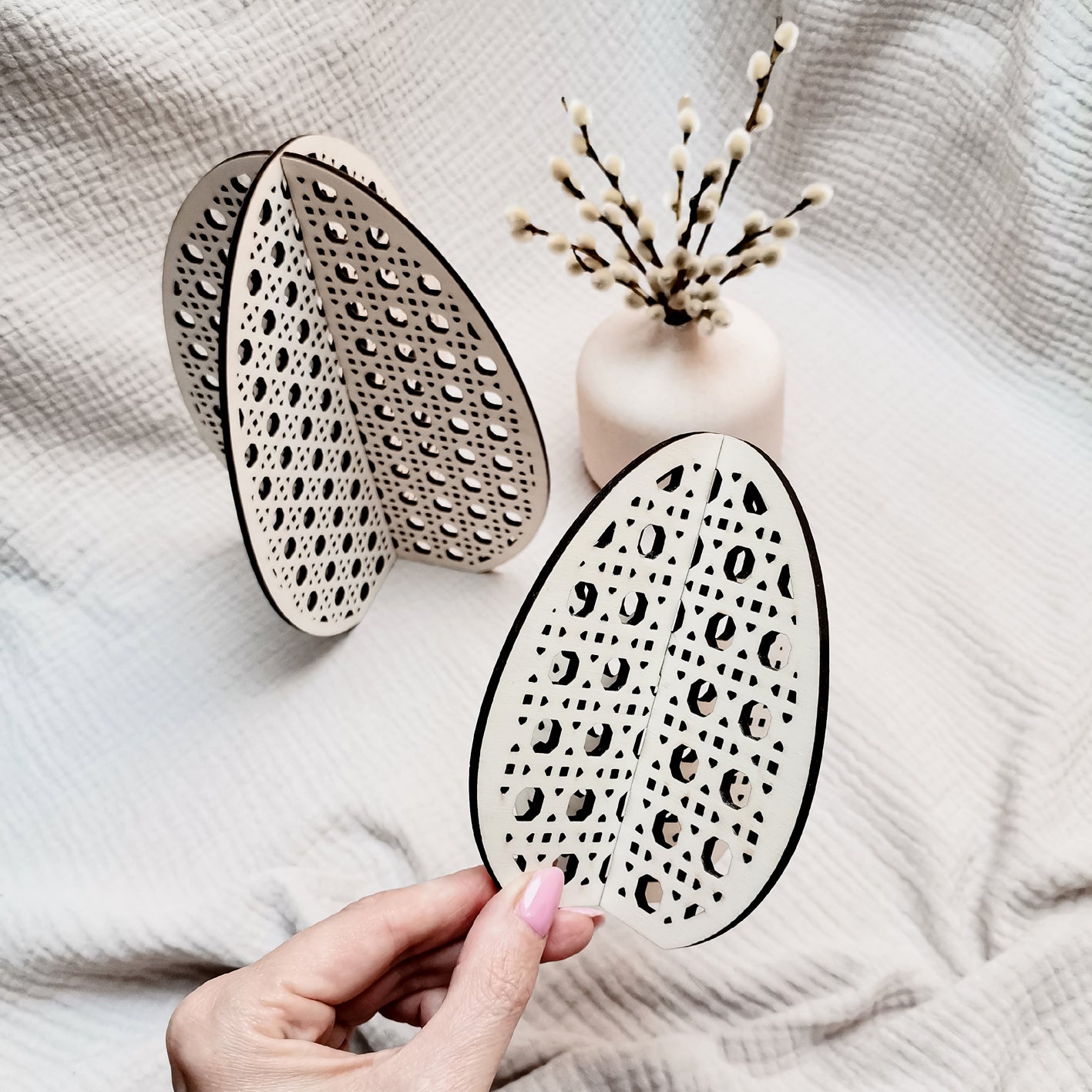 3D Rattan Ostereier * 3mm | 4mm | 6mm * Bundle * SVG Laserdatei