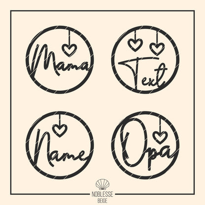 Weihnachtskugel Einleger Familie * Inlay für Kugel aus Acryl * skalierbar * Bundle * SVG Laserdatei