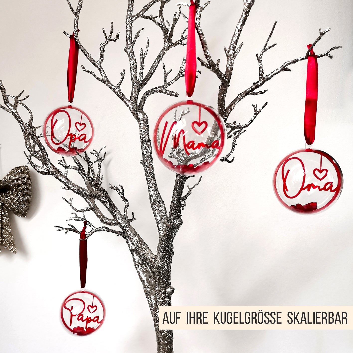 Weihnachtskugel Einleger Familie * Inlay für Kugel aus Acryl * skalierbar * Bundle * SVG Laserdatei