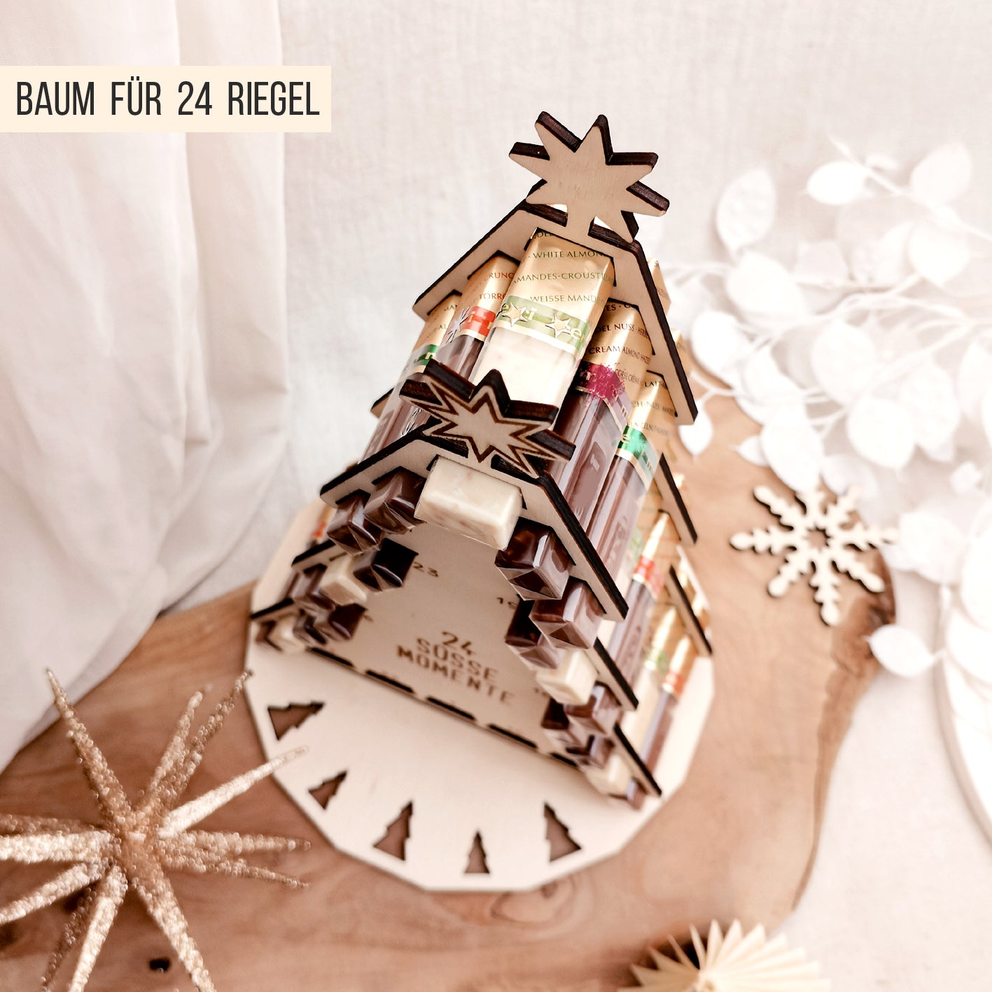 Adventskalender Weihnachtsbaum für Schokoriegel * 3mm | 4mm | 6mm * Bundle * SVG Laserdatei