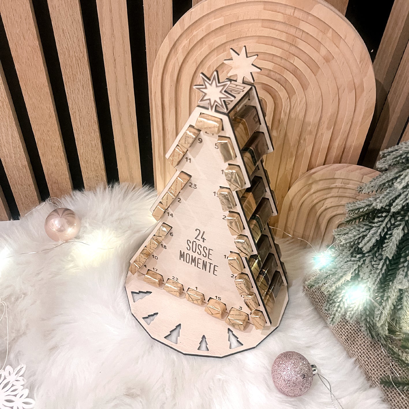 Adventskalender Weihnachtsbaum für Schokoriegel * 3mm | 4mm | 6mm * Bundle * SVG Laserdatei