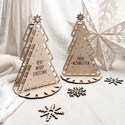 Adventskalender Weihnachtsbaum für Schokoriegel * 3mm | 4mm | 6mm * Bundle * SVG Laserdatei